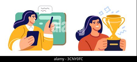 School study teacher, university and college. Academic teaching. Online learning, video lesson concept Stock Vector