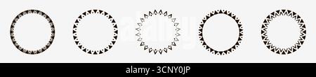 African tribal circle frames for design and decoration Stock Vector