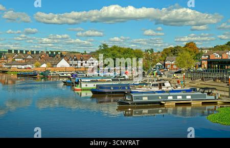 Northwich marina on the River Weaver at Northwich in Cheshire, England. Stock Photo