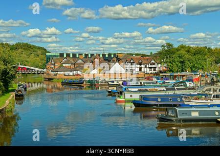 Northwich marina on the River Weaver at Northwich in Cheshire, England. Stock Photo