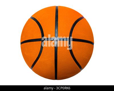 Basketball isolated on white with clipping path included, orange ball with black lines Stock Photo