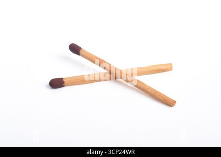 Wooden match isolated on white background Stock Photo