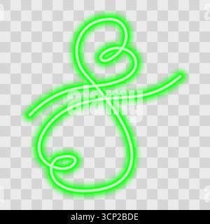 Continuous line Number eight Neon Glowing Effect Line Art Date or Birthday Minimalist Numeral Design. Isolated Vector illustration New Year Greeting Thematic Sticker Icon Greeting Cards Decoration Tag Stock Vector