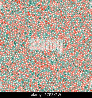 Vector science background. Rounded solid shapes in frames. Tiny triangles size. Multicolored style. Repeatable pattern. Trending vector tiles. Stock Vector