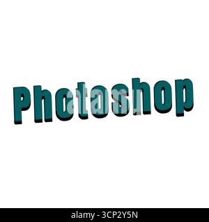 Photoshop 3D Text Effect | Editable Typography Style Stock Vector