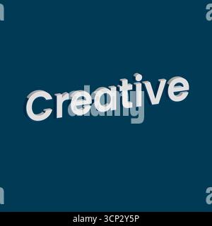 Creative 3D Text Effect | Modern Typography Design Stock Vector