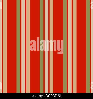 vertical seamless fabric in red and cream colors Stock Vector