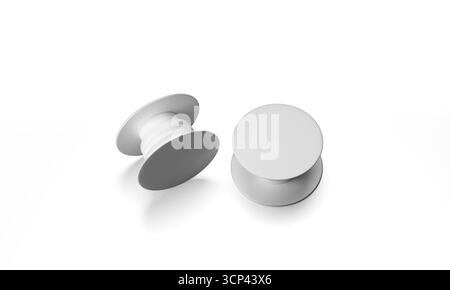 Phone holders mockup isolated on white background with minimal design. 3D Rendening Stock Photo