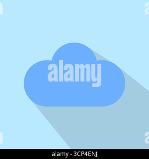 Cloud weather symbol. Sky air illustration. Fluffy cloud graphic. Vector atmosphere icon. EPS 10. Stock Vector