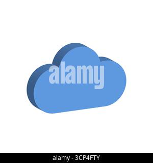 Cloud weather symbol. Sky air illustration. Fluffy cloud graphic. Vector atmosphere icon. EPS 10. Stock Vector