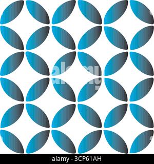 Geometric pattern design with symmetrical oval shapes Stock Vector