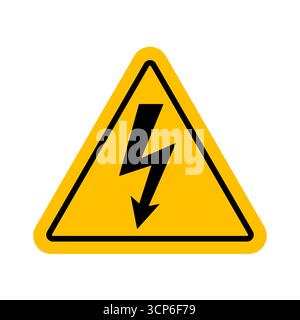 High Voltage Danger Sign. Vector Illustration. Stock Vector