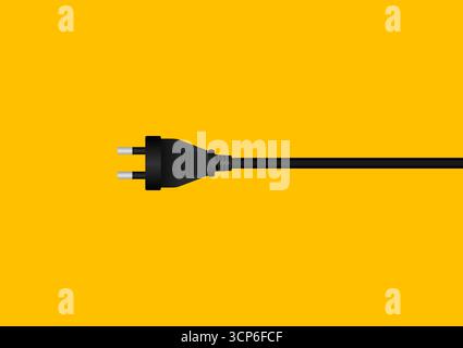 Plug. Electric Plug with Cable. Vector Illustration. Stock Vector