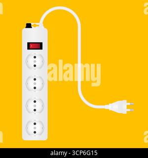 Electric Plug Socket or Power Outlet. Vector Illustration. Stock Vector
