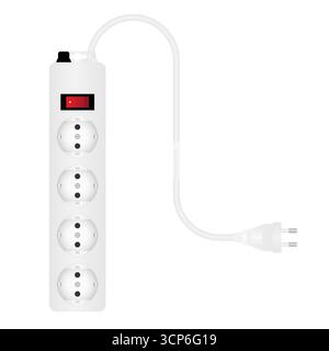 Electric Plug Socket or Power Outlet. Vector Illustration. Stock Vector