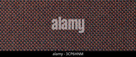 Dark brown and black woven textile macro texture background. Knitted fabric pattern for material design and backdrop. Stock Photo