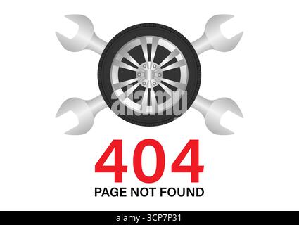 404 Error Page Not Found. Vector Illustration. Stock Vector