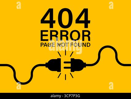 404 Error Page Not Found. Vector Illustration. Stock Vector