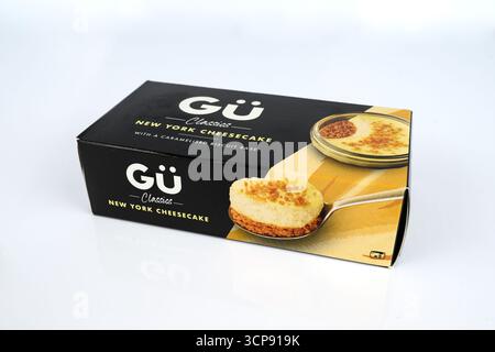 Gü New York Cheesecake Dessert – Wales, UK – 13 September 2025 Stock Photo