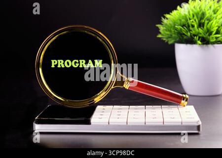 Concept word PROGRAM. Data Digital Programs System Technology Concept. Stock Photo