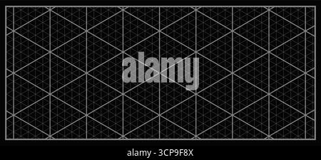 Blueprint black graph. Isometric graph paper background. Design of architectural paper. Vector Illustration Stock Vector