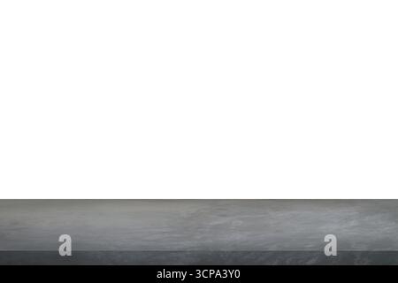Empty concrete table top on vintage style for put object or product and decor on home, isolated on white background Stock Photo