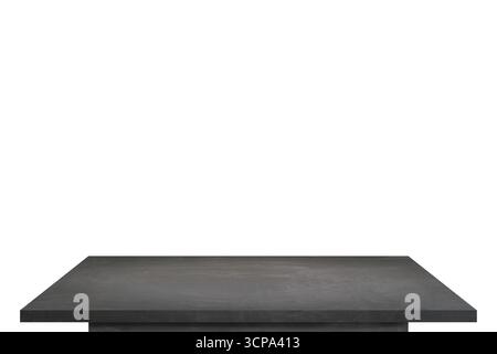 Empty concrete table top on vintage style for put object or product and decor on home, isolated on white background Stock Photo