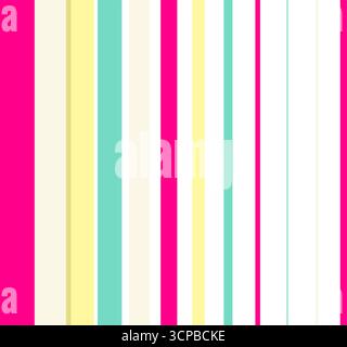 Stripes Seamless Pattern With Fun Color Vector Stock Vector