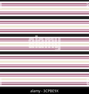 striped seamless pattern in pink and black color. suitable for home walls, book covers, invitation covers, and fabrics Vector Stock Vector