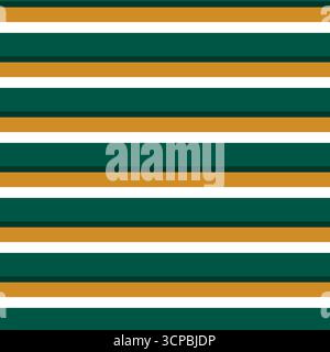Stripes Seamless Pattern With Green and Gold Color Stock Vector