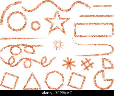Hand-Drawn Sketch Symbols & Shapes – Abstract Doodle Elements Collection Stock Vector