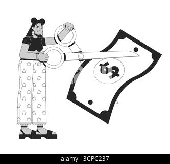 Tax cut line illustration concept Stock Vector