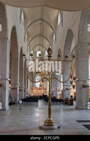 Saint Nicholas Church and Museum interior in Tallinn, Estonia. Medieval landmark housing Niguliste Museum, branch of the Art Museum of Estonia. Stock Photo