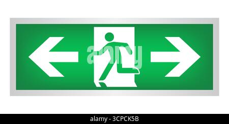 Exit Sign. Fire Exit Sign. Emergency Fire Exit Sign. Vector Illustration. Stock Vector