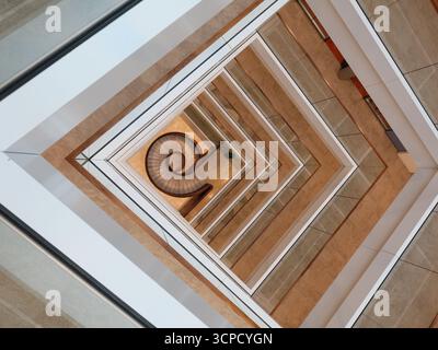 Brussels, Belgium. 25th Sep, 2025. This image shows the interior of the Marnix Building, the newly renovated headquarters of ING Belgium bank in Brussels, Thursday 25 September 2025. BELGA PHOTO BENOIT DOPPAGNE Credit: Belga News Agency/Alamy Live News Stock Photo
