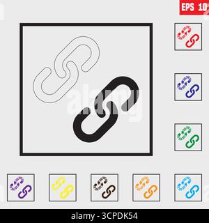 Weakness outlined icon vector collection. Stock Vector