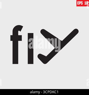 Word mark Fly logo Design Template Stock Vector
