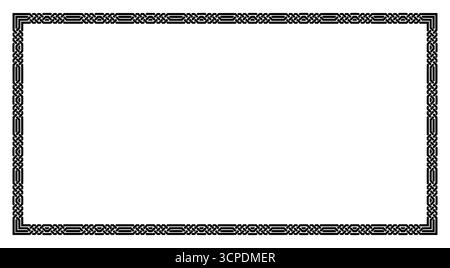 ornamental elegant frame border illustration design isolated on white background Stock Vector