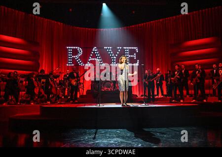 Raye Editorial Coverage EDITORIAL USE ONLY RAYE during the filming for the Graham Norton Show ...