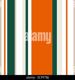 Stripes Seamless Pattern Retro Color Design. Line Vertical Pattern Vector Stock Vector