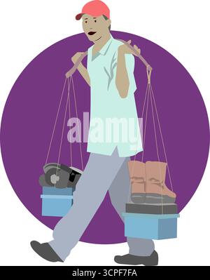 Shoes Repair Traditional Stock Vector