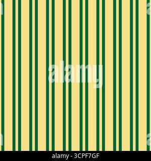Vertical Green and crem stripes seamless pattern vector Stock Vector