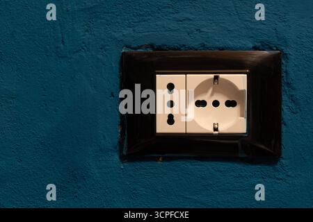European standard double electrical outlet Stock Photo