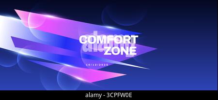 Abstract Background with Colorful Gradient Shapes, and Glowing Circles. Trendy Digital Art for Sport or Event Banner, Poster, Web, and Branding Stock Vector