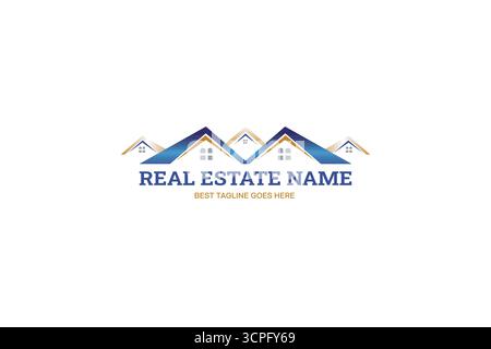 Real estate logo, property logo, construction logo, roof logo,realtor logo, building logo, house logo,building logo, corporate logo,real estate Stock Vector