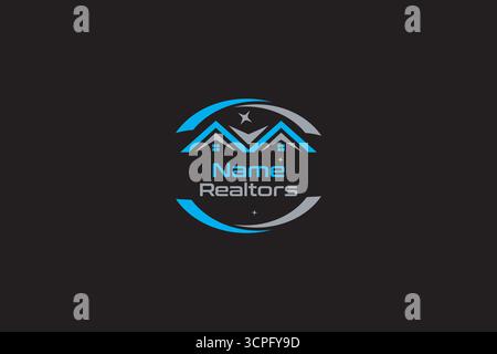 Real estate logo, property logo, construction logo, roof logo,realtor logo, building logo, house logo,building logo, corporate logo,real estate Stock Vector