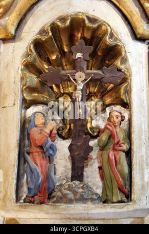 Christ on the Cross with the Virgin and Saints Longinus, Mary Magdalen ...