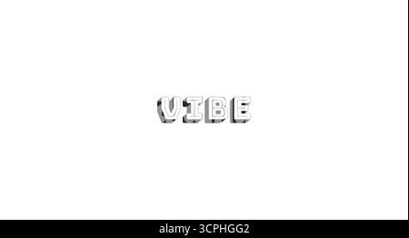Vibe bold line popular internet slang word Stock Vector