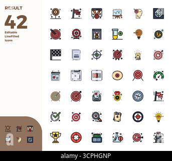 This Result vector icon pack includes 42 Duotone designs in 128x128 PIXEL perfect format, perfect for enhancing digital interfaces. Stock Vector