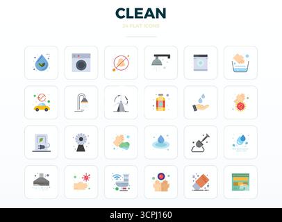 Explore 24 Minimal Flat PIXEL perfect vector icons in 128x128 resolution inspired by Clean. Perfect for web and app interfaces. Stock Vector